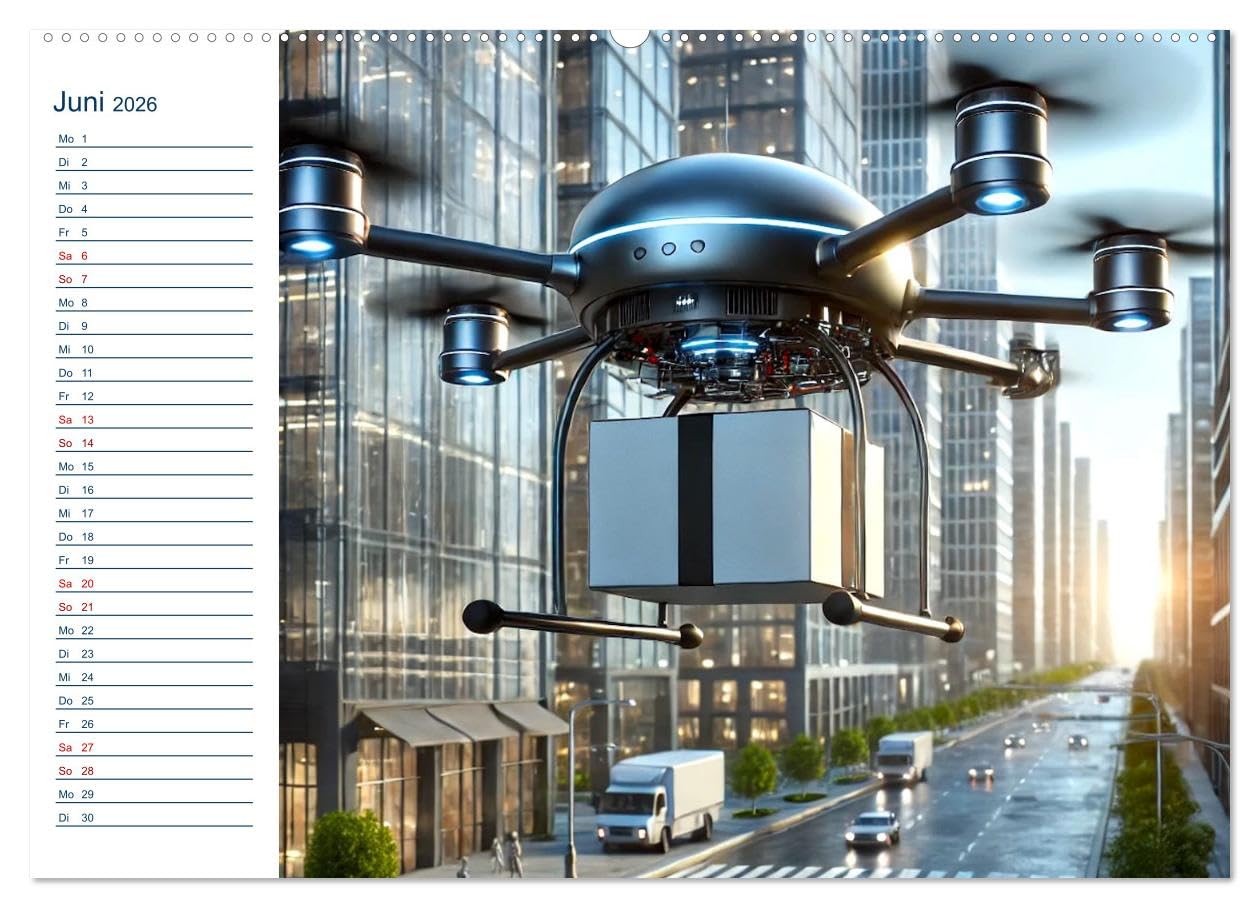 Roboter im Einsatz - Digitale Vernetzung und die Zukunft der Arbeit (hochwertiger Premium Wandkalender 2026 DIN A2 quer), Kunstdruck in Hochglanz: ... von morgen prägen. (CALVENDO Technologie)