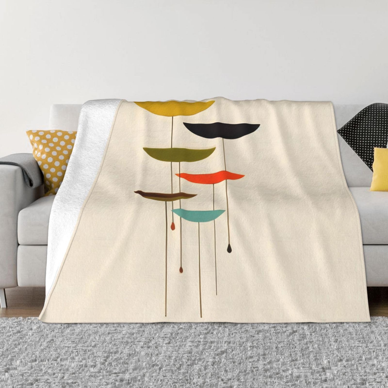 Couverture polaire flanelle anti-froid lit et canapé couvre-lit imprimé doux moderne