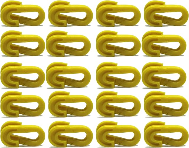 Fitness Health Football Net Clips | Fast Clip Goal Net System | Netclip Yellow, Red, White, Green 20 Set - Colours Vary