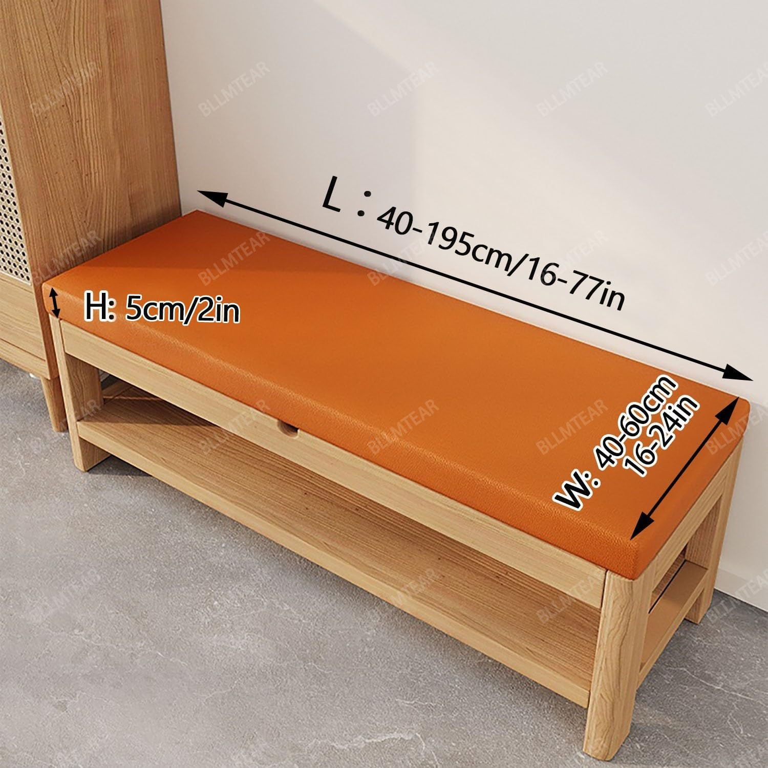 Aocase Bankkissen Nach Maß - Wasserdichte Sitzauflage 5cm Dicke