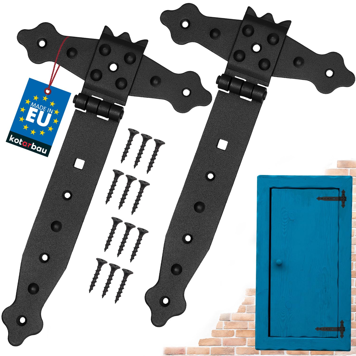 KOTARBAU® Juego De 2 Bisagras De 250 Mm - Revestimiento De Polvo