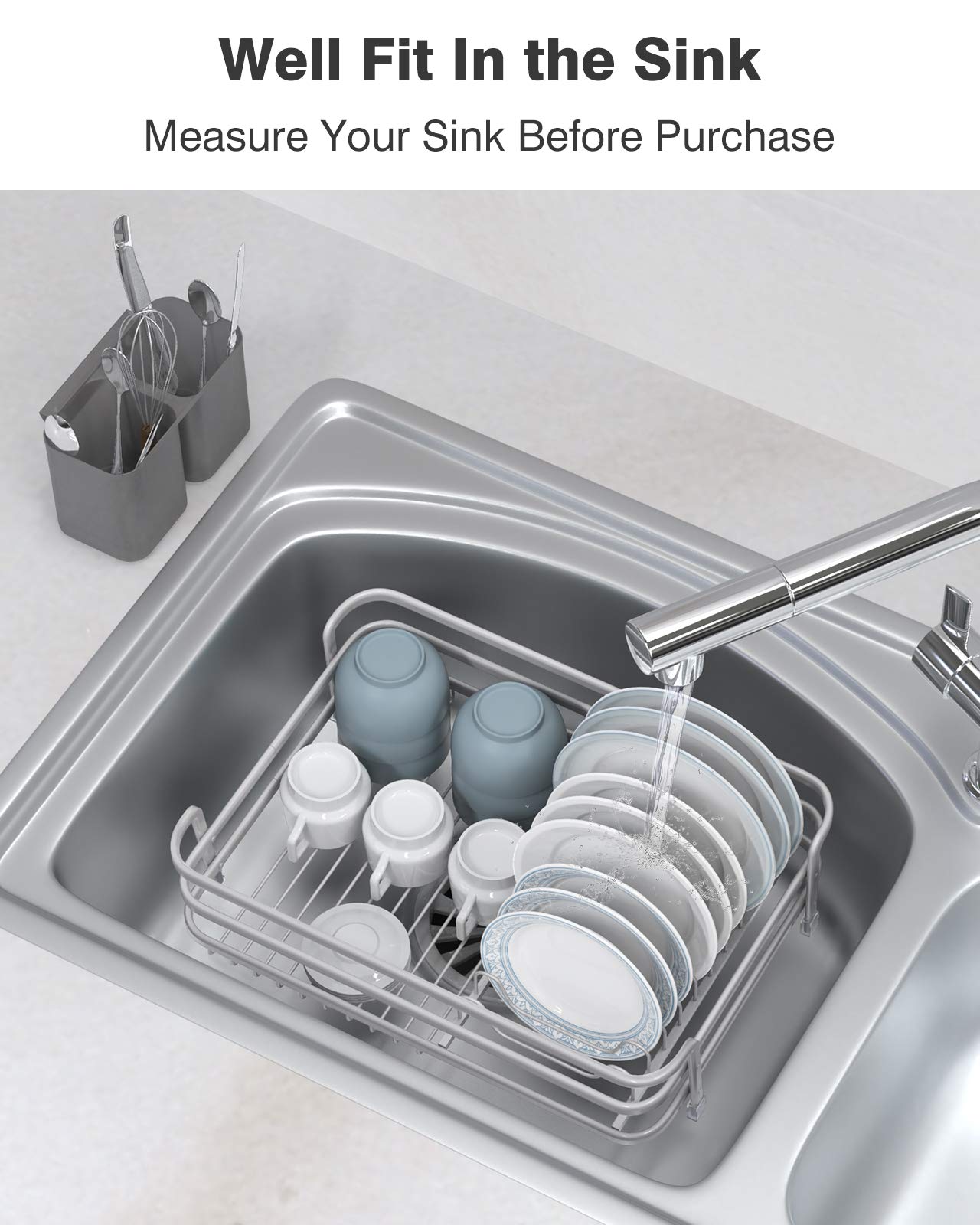 Buy X Home Dish Drainer Rack, Aluminum Alloys RustProof Kitchen Drainers for Dishes, Space