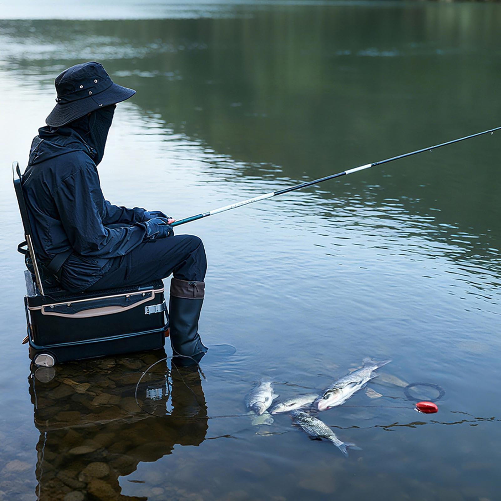 Sujetador de Equipo de Accesorios con Flotador - Cuerda para Sujeción de Peces - Agua Dulce y Salada Exterior Río Lago