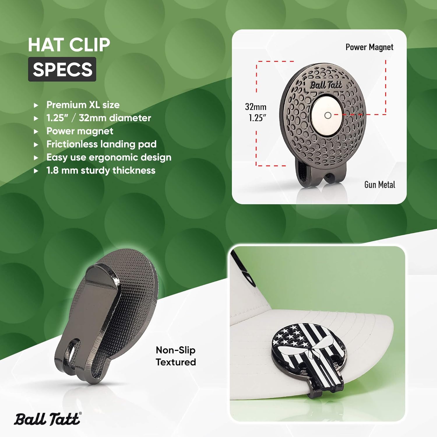Golf Ball Stamp - Self-Inking Marker - Quick-Dry Permanent Marking Tool, No Leaks or Refills, Reusable & Waterproof Golfing Stamper - Ideal Gift for Golfers, Dads, Retirement (USA Patriot)