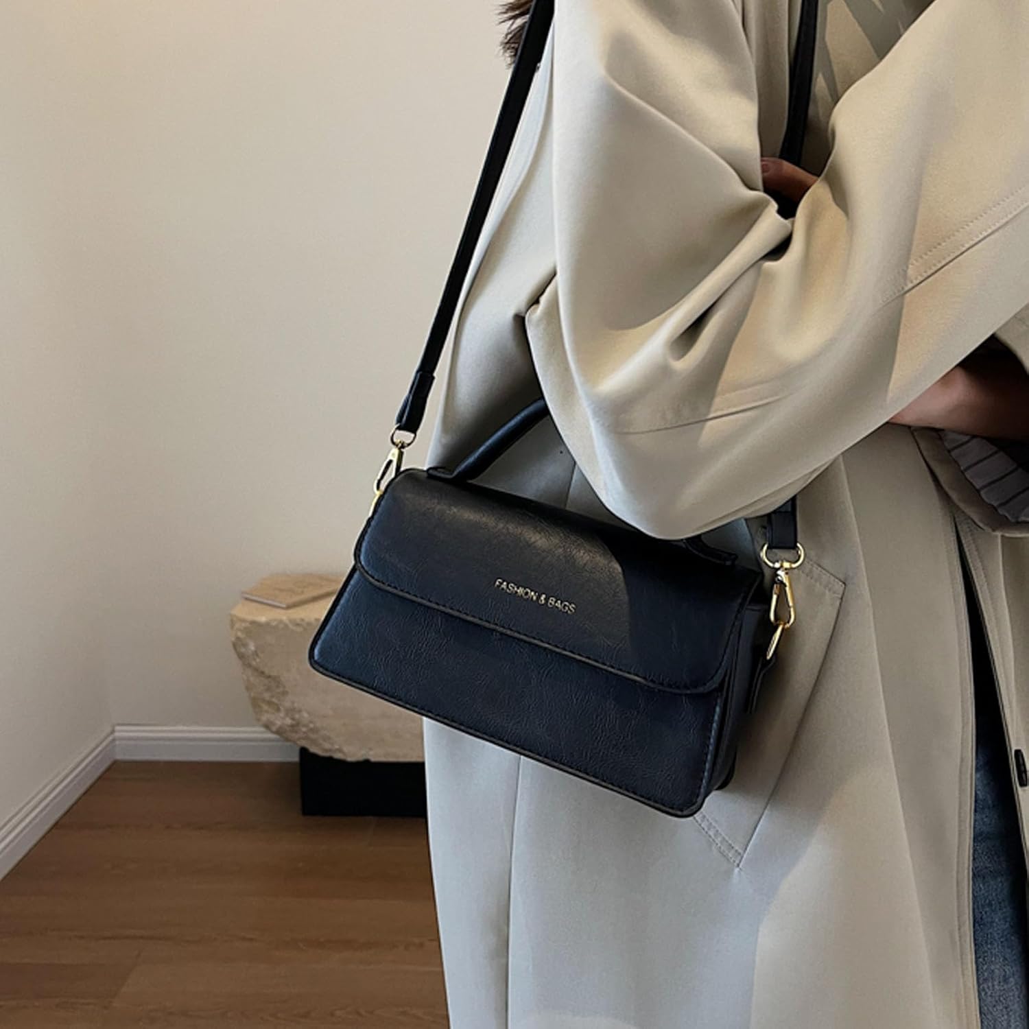 Shoulder Bags Retro Classic Purse Clutch Shoulder Simple HandBag with Zipper Closure Crossbody for Women - Image 4