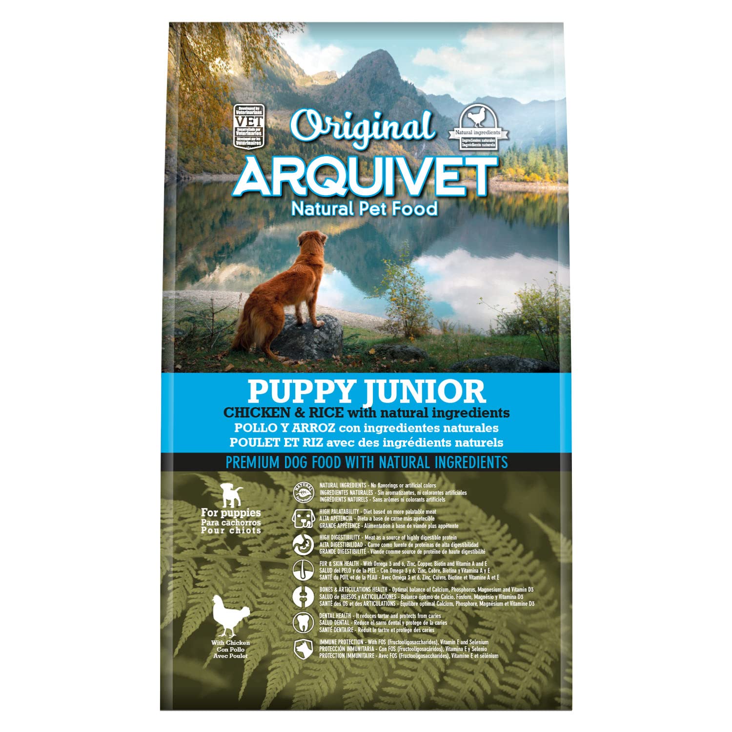 Arquivet Original Puppy 3 Kg - Pienso para Perros Cachorros, jóvenes y Madres gestantes o Lactancia - Pollo y arroz - Comida para Perros - Alimento seco para Perros - Alimentación Canina