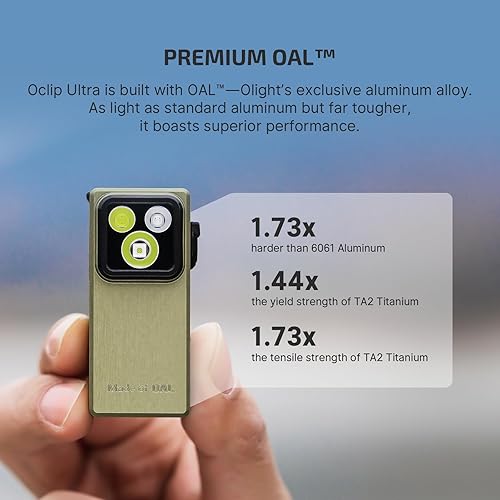 Miniatura 2 de OLIGHT Oclip Ultra - Linterna EDC con clip, 530 lúmenes, recargable con carga tipo C, combina reflector, foco y luz ultravioleta, luces magnéticas