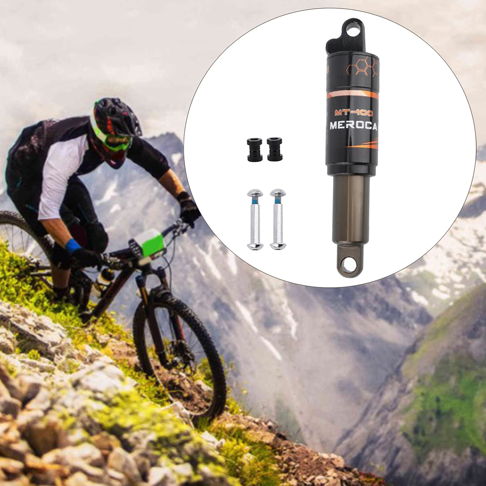 SM SunniMix Amortisseur arrière de vélo 125mm-850lbs, 150mm-1000lbs, 165mm-750lbs, 165mm-1000lbs, 190mm-1000lbs Amortisseurs de vélo de Montagne, 165mm 1000lbs