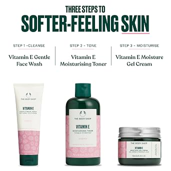 The Body Shop Vitamin E Gel Moisture Cream, 1.7 Oz | 48hr hydration for combination skin. Fast-absorbing gel texture helps mattify T-zone and replenish moisture