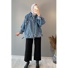 Lamelif  ift Cepli Oversize Ceket, A k Mavi, Kad n