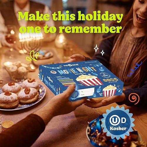 Miniatura 42 de Regalos de Navidad para la noche de cine, juegos de regalo de cestas de regalo de palomitas de maíz, 5 granos gourmet sin OMG y 5 sabores