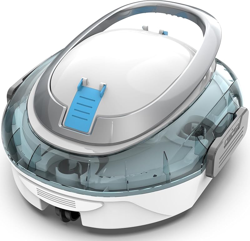 S2 Pool Vacuum Robot for Above Ground Pools, Cordless Operation, 90-Min Runtime, Efficient Cleaning Performance, Self-Parking and Easy Maintenance (Arctic Blue)