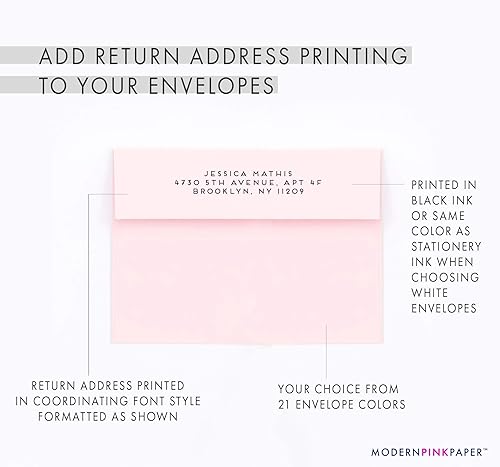 Miniatura 4 de Papelería personalizada dorada y verde con sobres, tarjetas de notas planas, juego de papelería de vegetación personalizado para mujeres, tarjetas