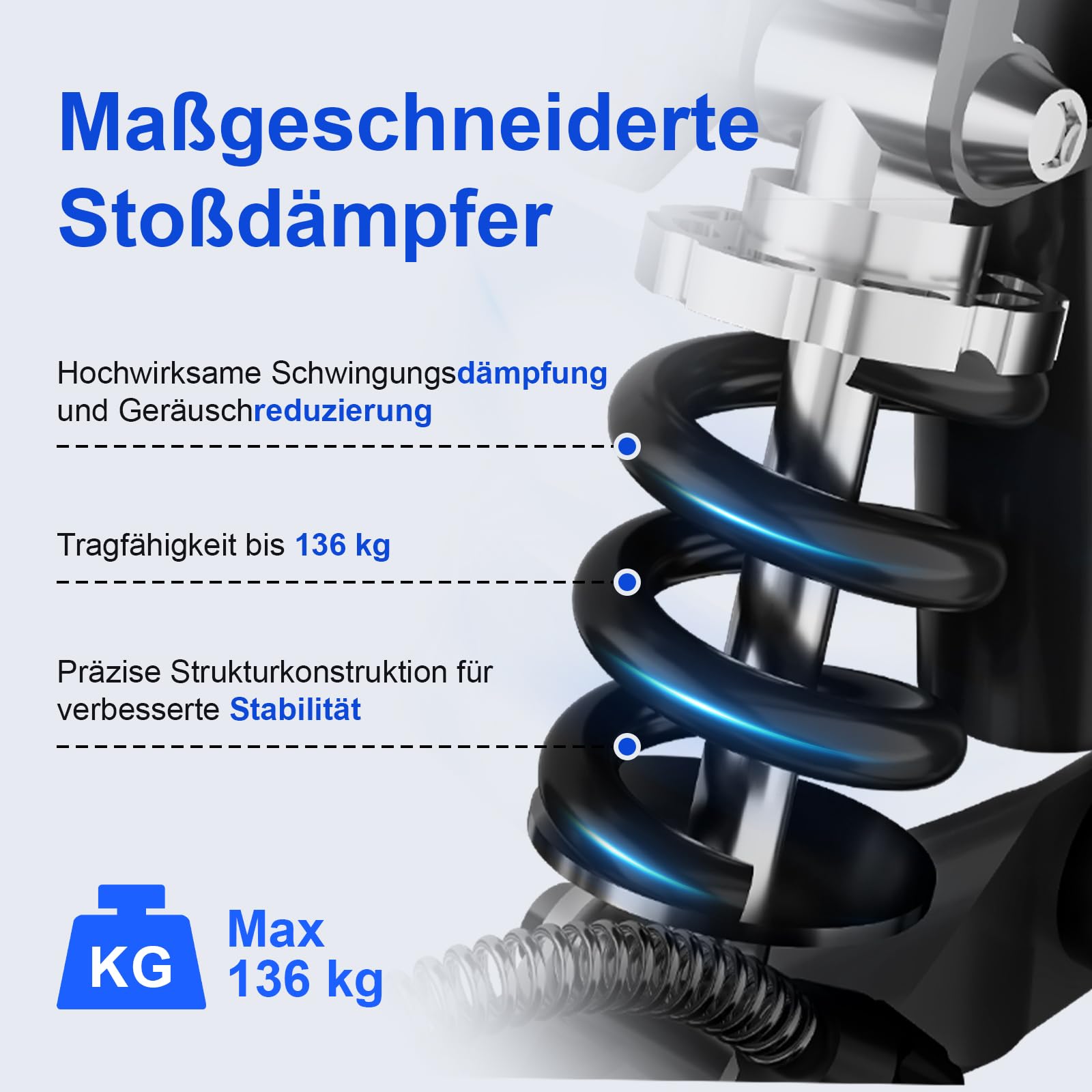 Knie Roller mit Stoßdämpfung – Stabiler Knie-Rollator bis 136 kg, höhenverstellbare Gehhilfe für Erwachsene nach Fuß-OP, inkl. abnehmbarer Tasche & 28 cm Vorderrad (Orange)
