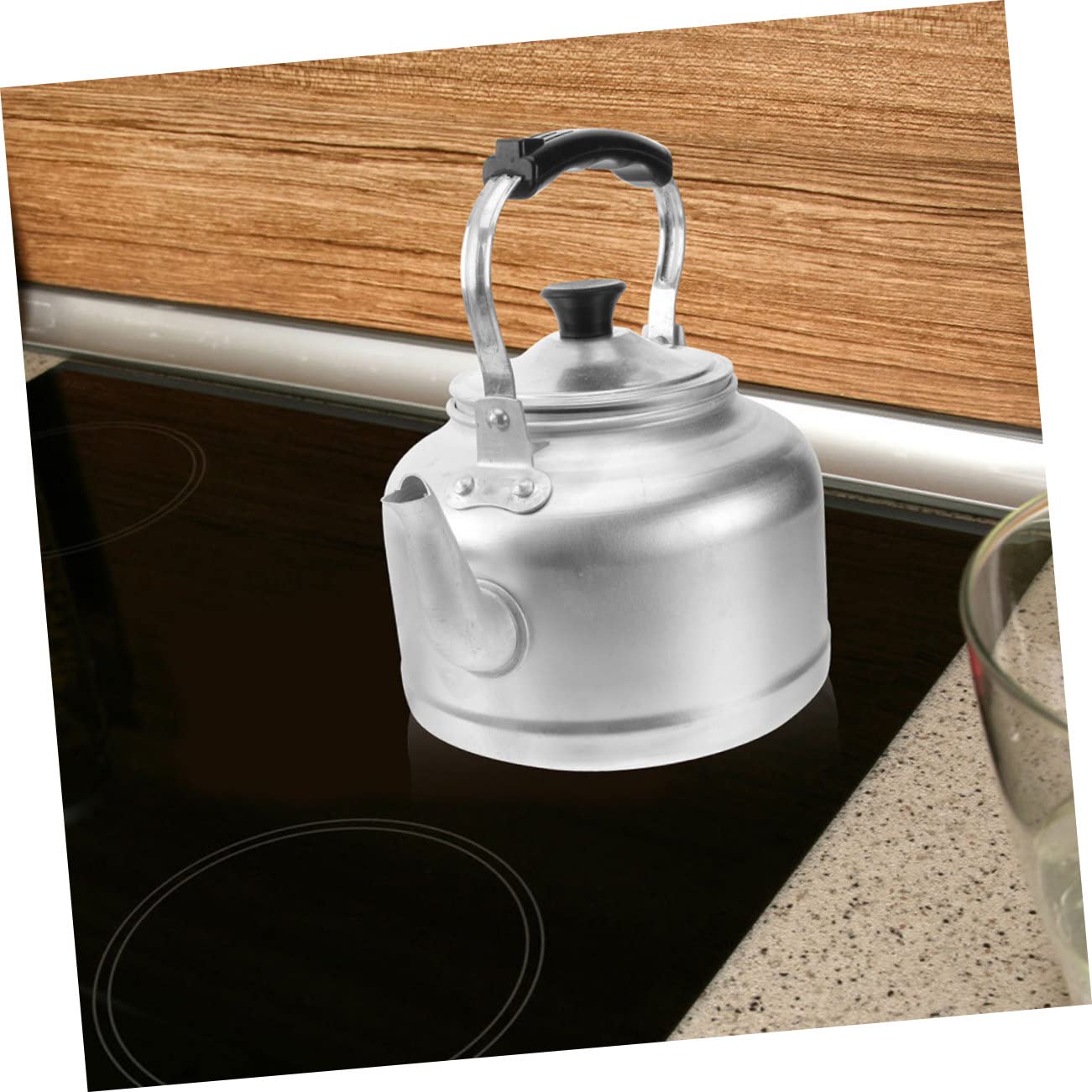 Hervidor de Agua de Aluminio 2l Plata, Tetera Clásica para Cocina