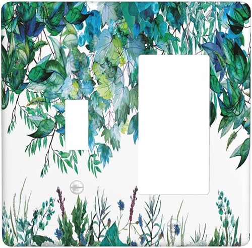 Miniatura 70 de Cubiertas de Interruptor de Luz de 1 Pandilla Bosques Animales Flores Hierba Árboles Placa de Pared Decorativa Interruptor Eléctrico para Decoración