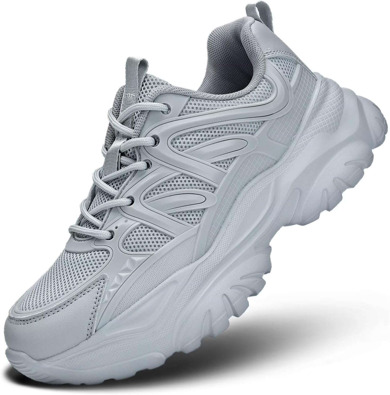 Women's Road Running Shoes Non Slip Ladies Walking Fashion Athletic Chunky Sneakers Work Gym Comfort Lightweight Mesh Soft Sole