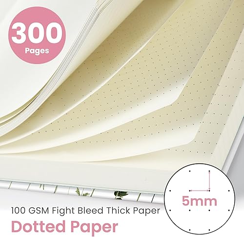 Miniatura 16 de Taja - Cuaderno de espiral forrado para trabajo, 300 páginas gruesas B5 (7.1 x 10 pulgadas), con rayas universitarias para escritura, tomar notas