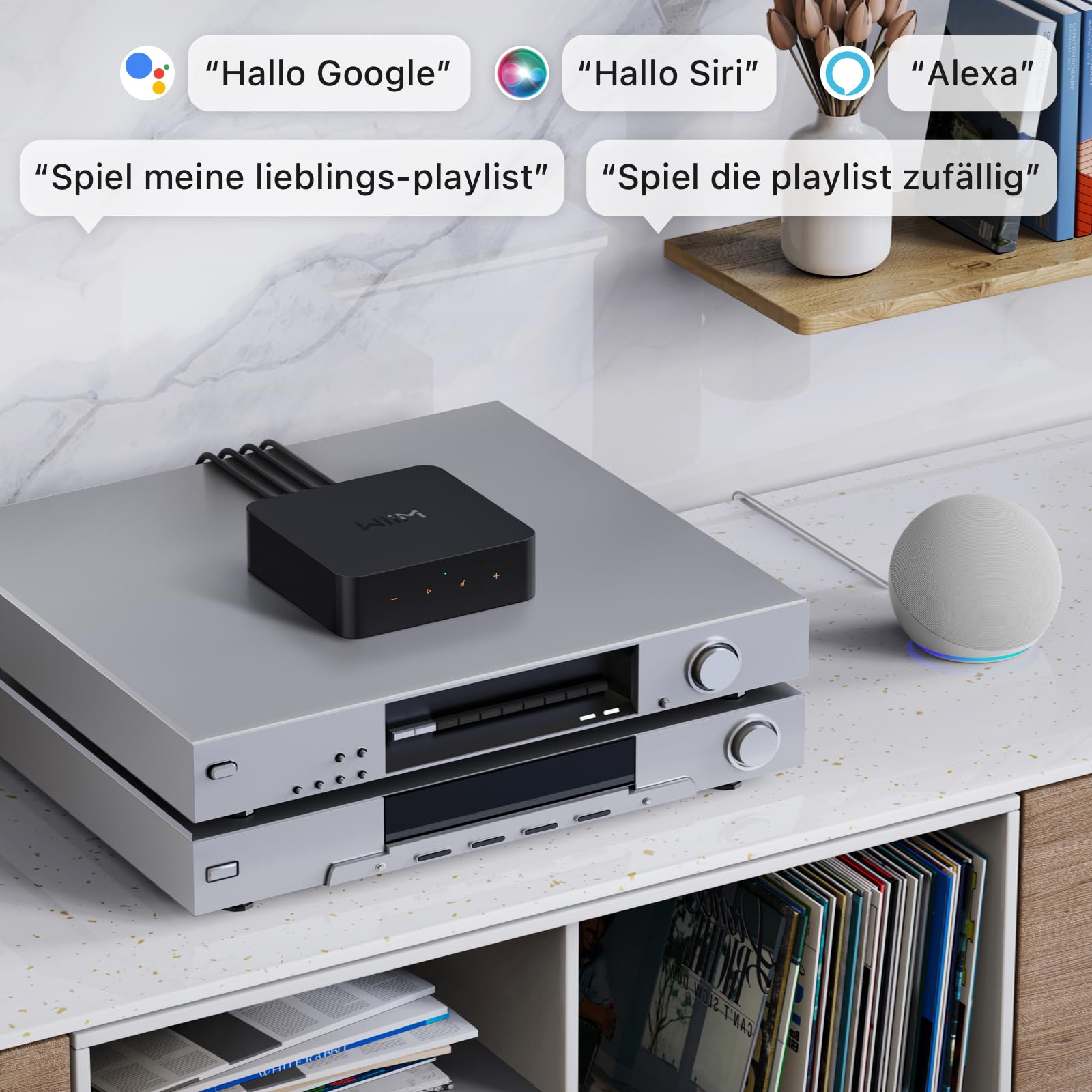 WiiM Pro Plus AirPlay 2 Receiver Google Cast Audio Multiroom Streamer mit AKM DAC Sprachfernbedienung Hi-Res Audio