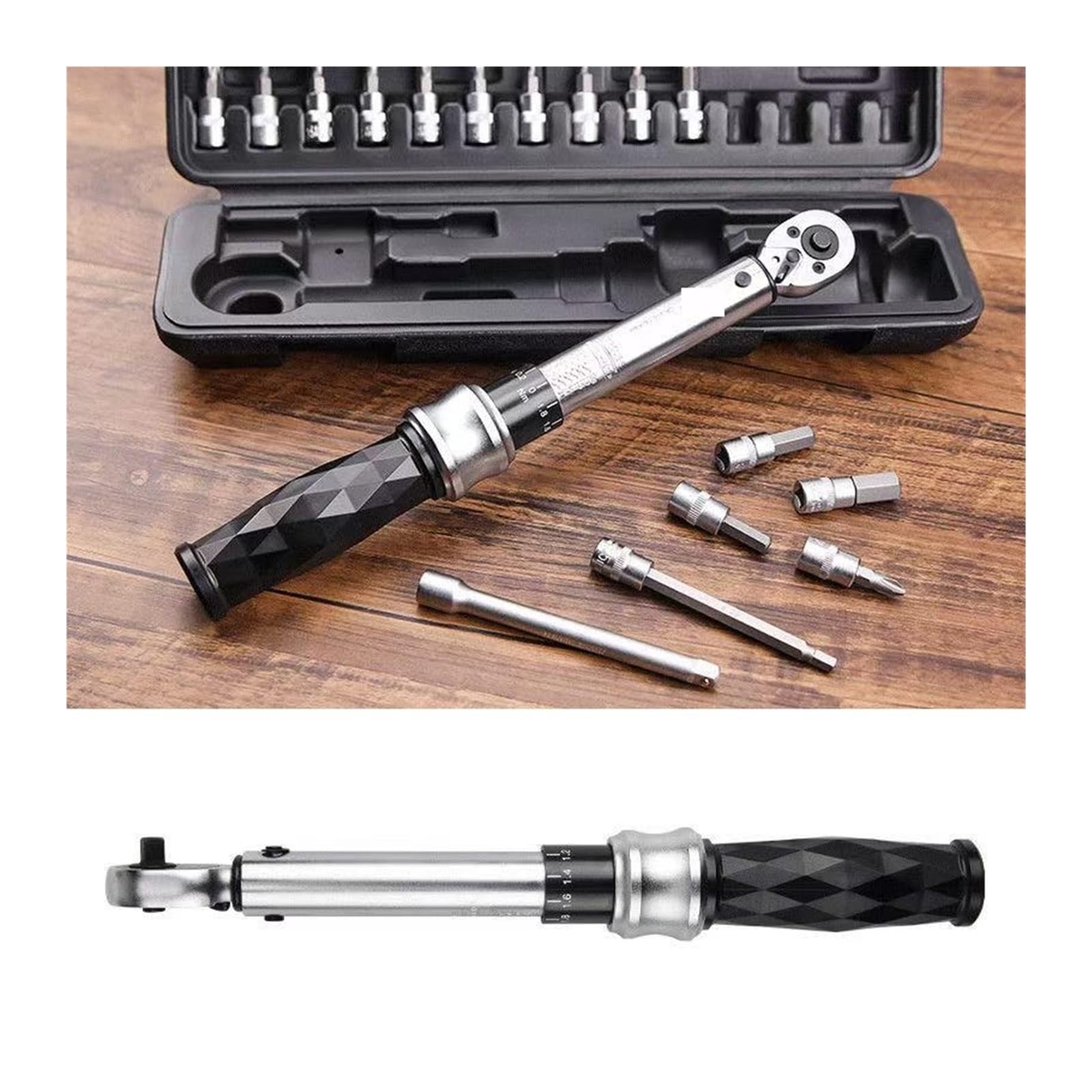 Herramientas for bicicleta, Kit de llave dinamométrica de trinquete for bicicleta de 1-25 NM, herramientas de Reparación de bicicletas multifunción, llave hexagonal