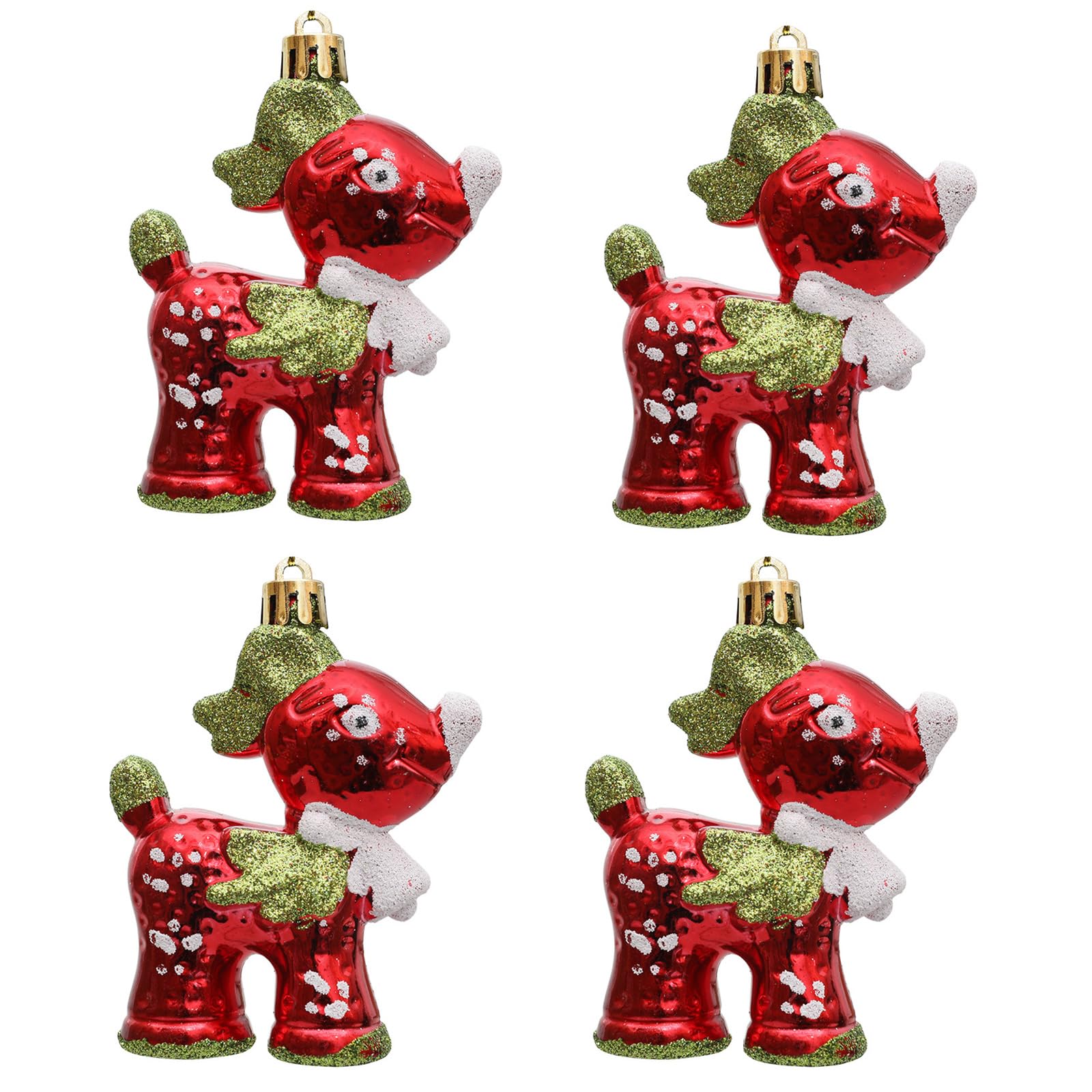 Tsophreniq 1Box Christmas Tree Embellishments Reindeer Hanging Pendant Accessories Festive Embellishment for Home and Offices Easy to Clean Pendant