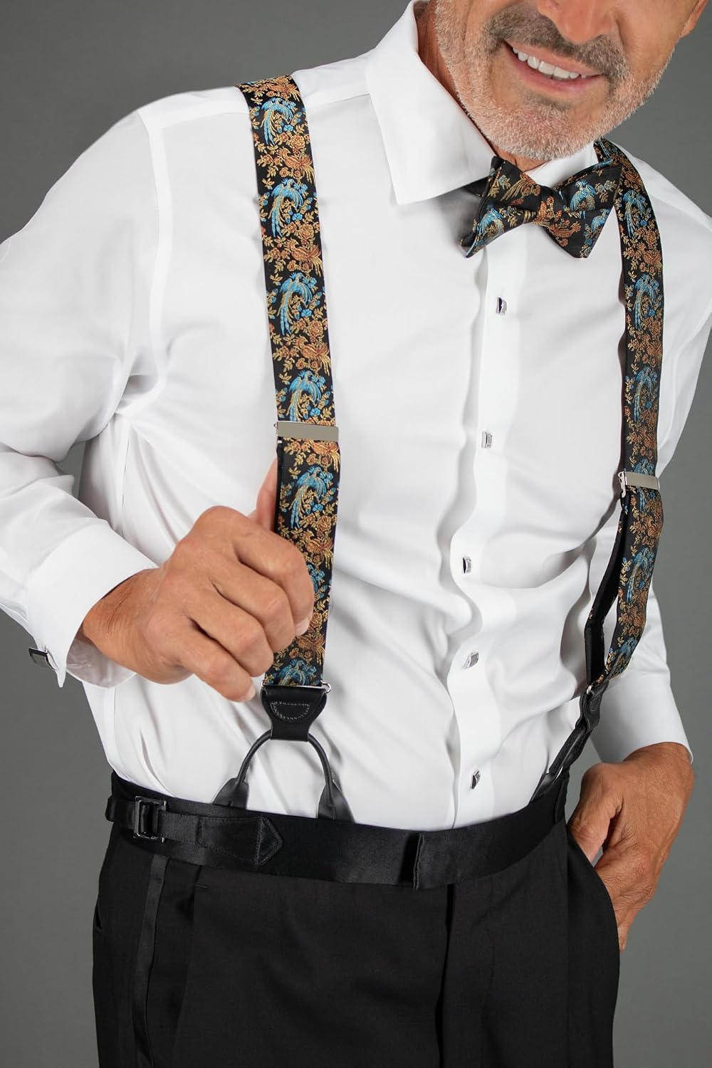 Trafalgar Men's Birds of Prosperity Silk Bow Tie