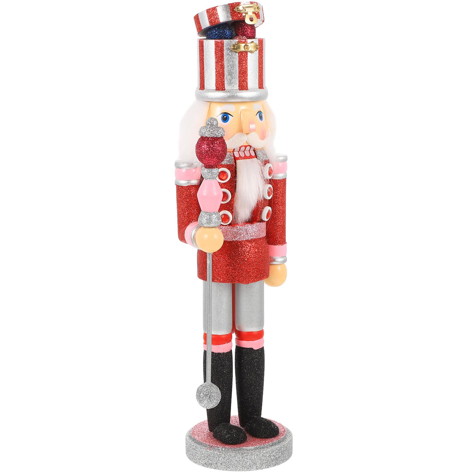 Casse-Noisette Militaire en Bois Rouge Haute Qualité Figurine Élégante FOMIYES