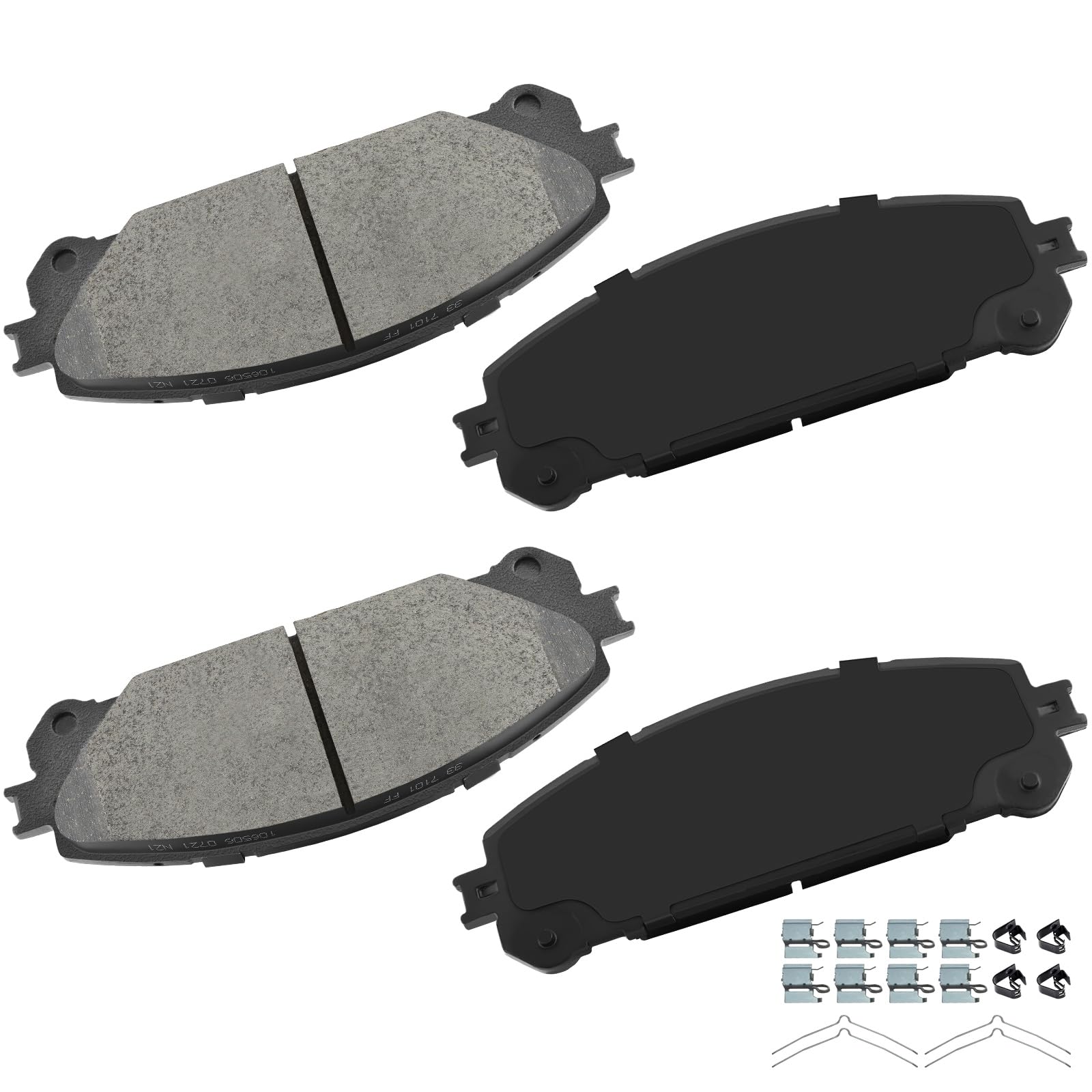 Front Ceramic Brake Pads Kits 4pcs fit For Lexus NX0t,NX300,NX300h,10- For Lexus RX350,18- For Lexus RX350L,10-18 For Lexus RX450h,08- For Toyota For Highlander,11- For Toyota For Sienna