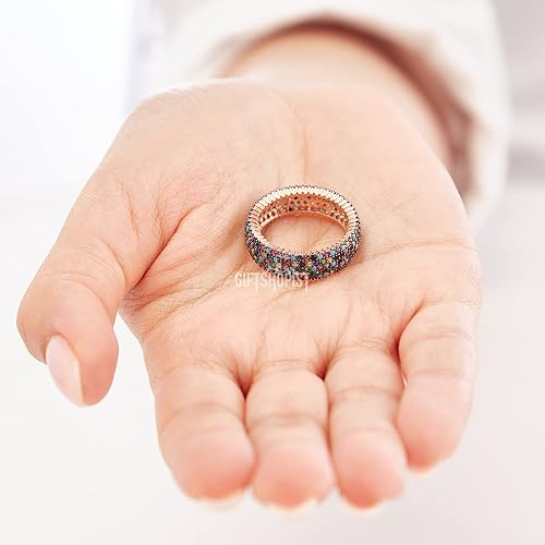 Miniatura 7 de Diseño especial 5 Líneas Multipiedra Turca Joyería hecha a mano Amatista Rosa Rubí Turquesa Zafiro Citrino Topacio Piedra 925 Anillo de Plata de Ley