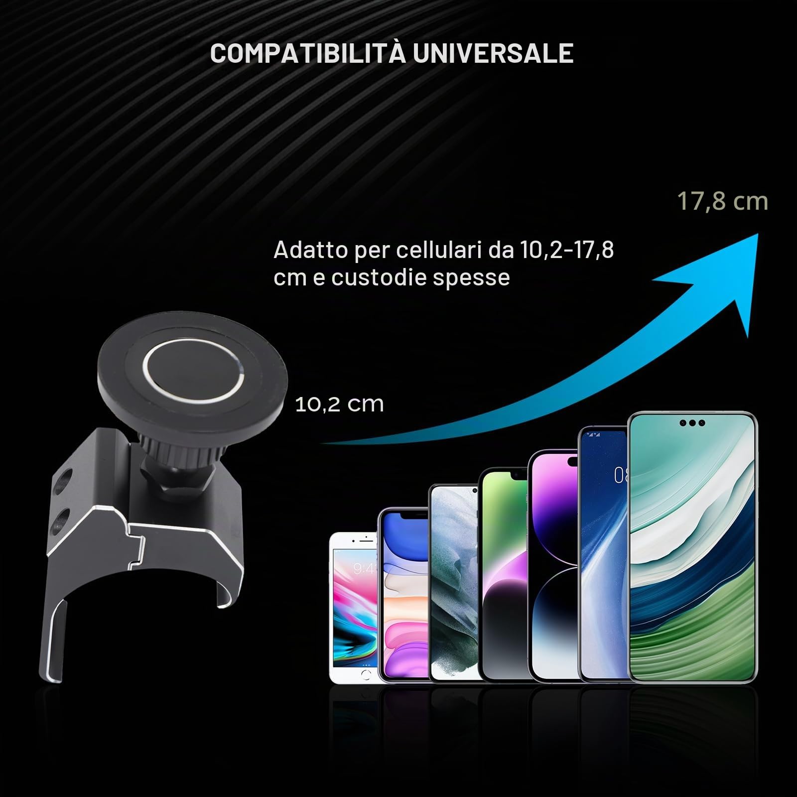 Supporto per cellulare compatibile con Land Rover Defender 2020-2023 | Modello G | lega di alluminio 1 set | Nuovo design magnetico girevole a 360°, supporto magnetico per cellulare Air Vent Car