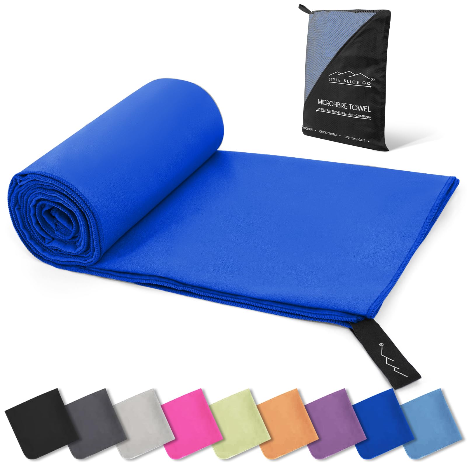 Microfibre Towel - Quick dry Lightweight Absorbent Travel Towel for Sports Beach Gym Swimming Camping Hiking Drying Pets - Small Medium Large X-Large XX-Large 200 by 100cm