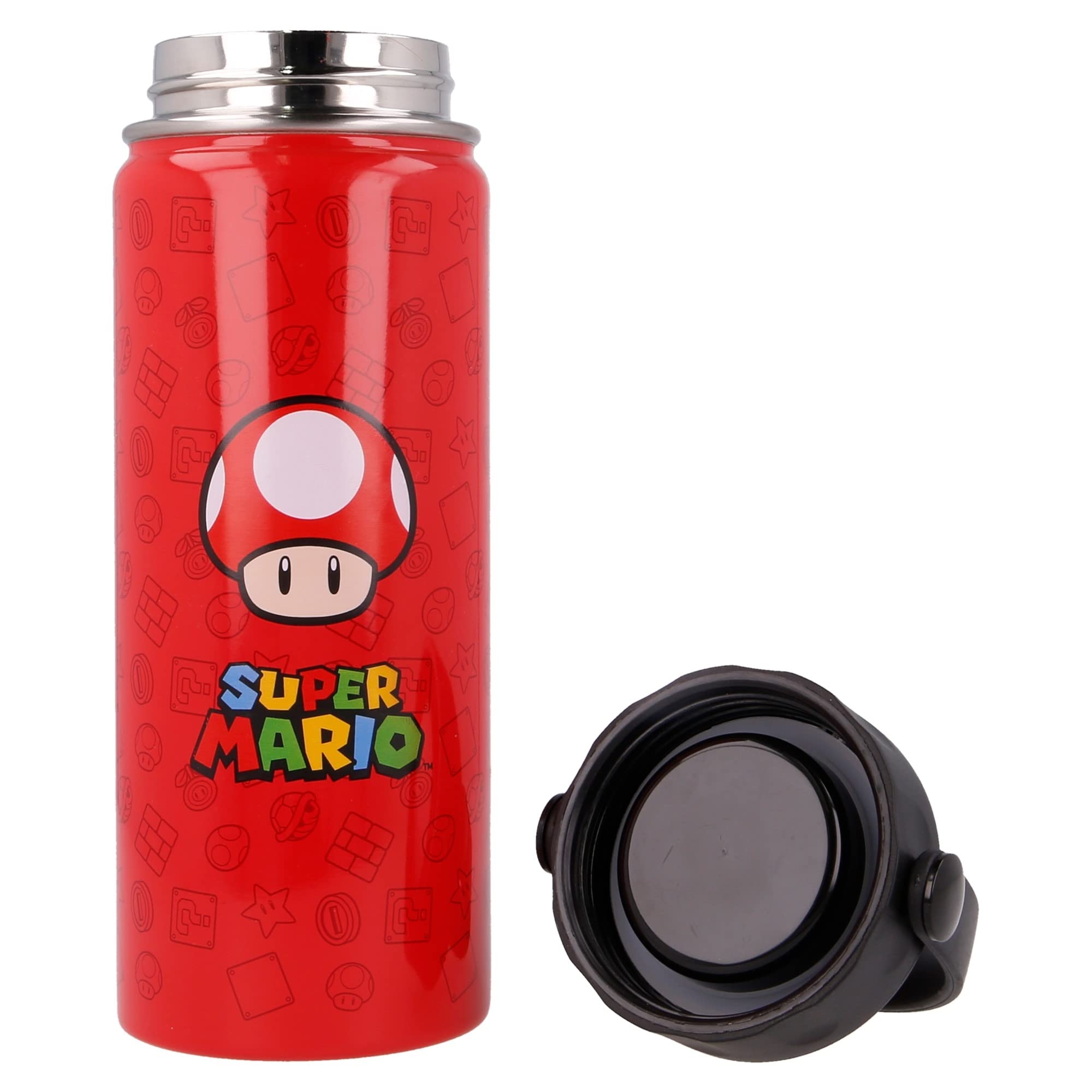Gourde Enfants 530ml Super Mario - Aluminium Réutilisable - Sans BPA - Cadeau Enfant