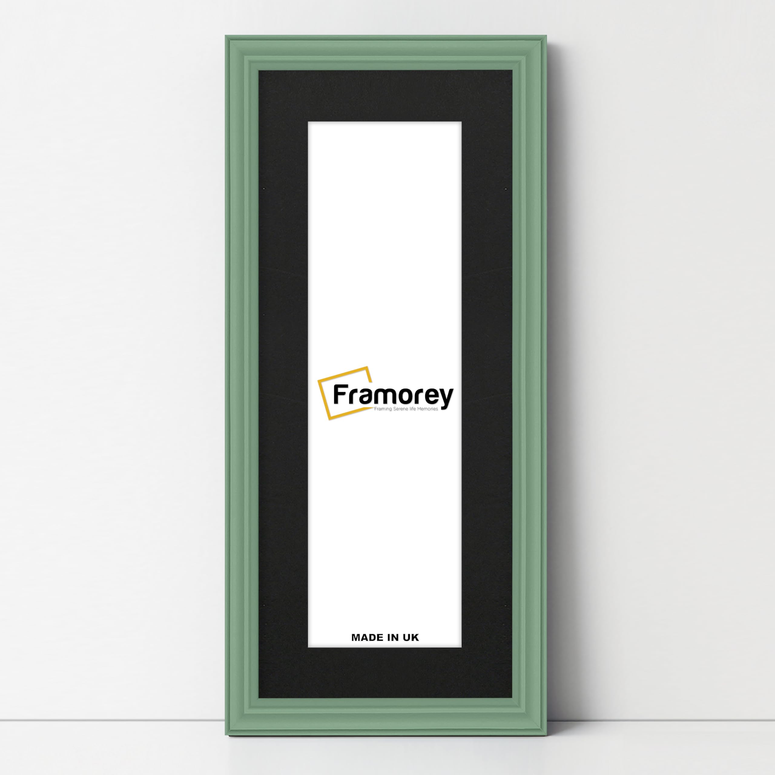 FRAMOREY Panoramic Style Antique LW Picture Frames, 28x16" Green Photo Frame With 24x12" Black Mount Wall Art Poster Frame, Modern Photo Frames