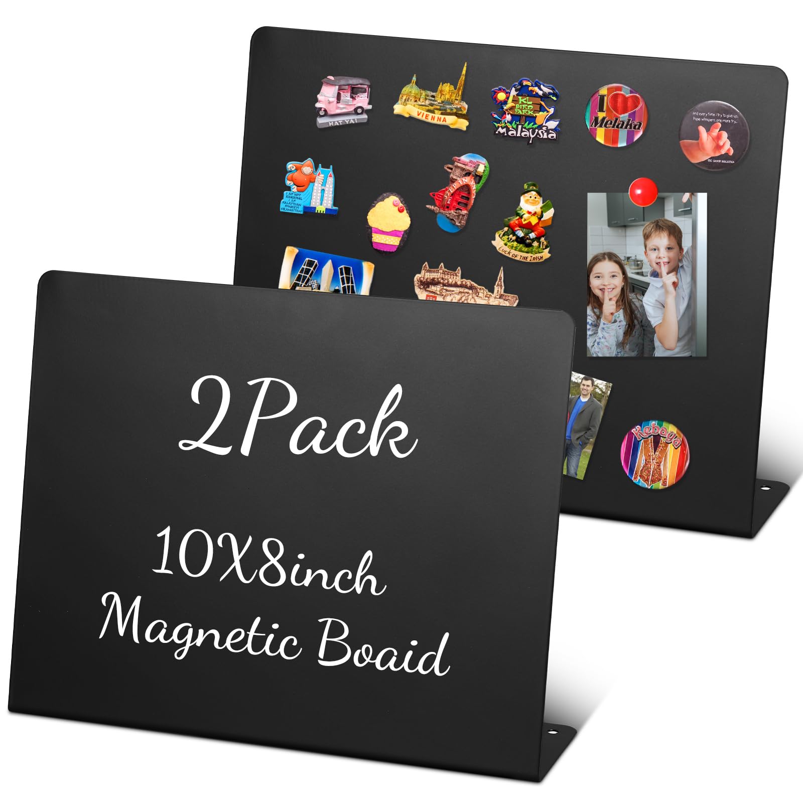 Photo 1 of Geyoga 2 Pack Magnetic Display Boards, 10 x 8 Inch, Black