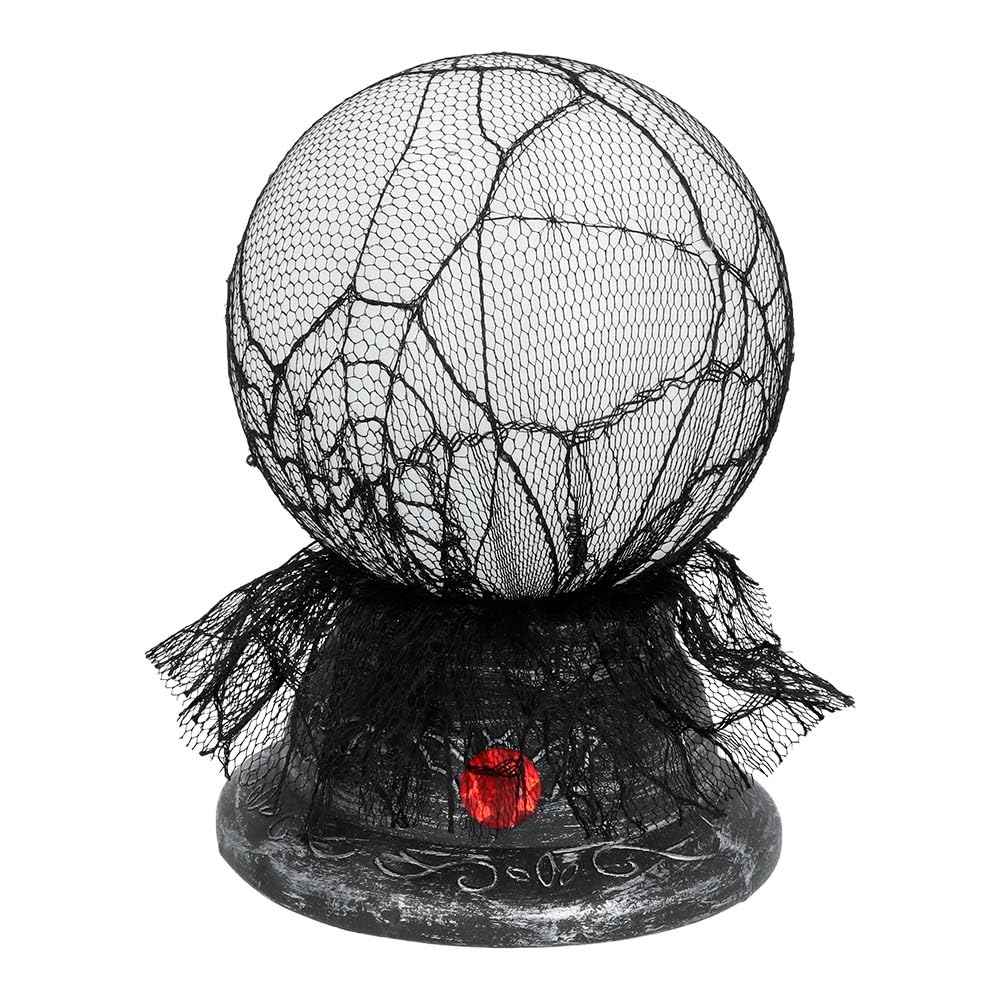 Boland Black 73050 - Interactive Crystal Ball, Size 19 X 13 Cm, Magic Ball With Light And Sound, Includes Batteries, Decoration, Decorative Object, Halloween, Carnival, Theme Party,