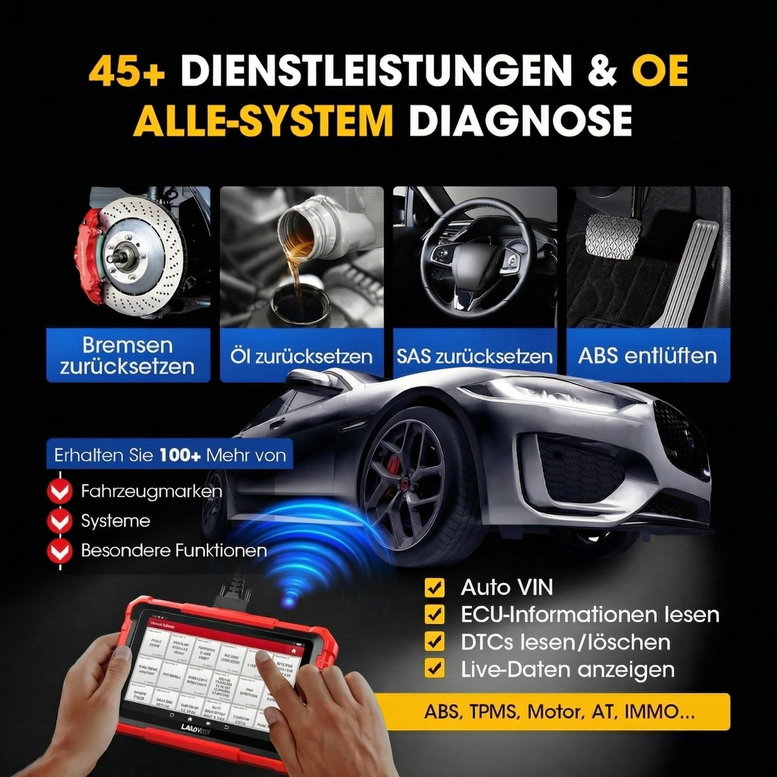 LAUNCH X431 PROS Elite OBD2 Diagnosegerät Auto, ECU-Codierung, Bidirektionales Vollsystem Diagnose Scanner, 45+ Dienst, CANFD&DOIP, FCA, Schlüsselprogramm, 2 Jahre Update