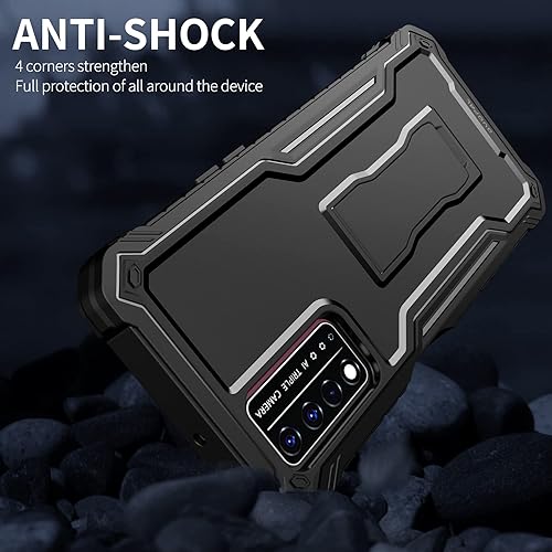Miniatura 6 de DUOPAL T-Mobile REVVL V Plus 5G, protección de grado militar, a prueba de golpes, soporte integrado compatible con teléfono REVVL V Plus 5G (negro)