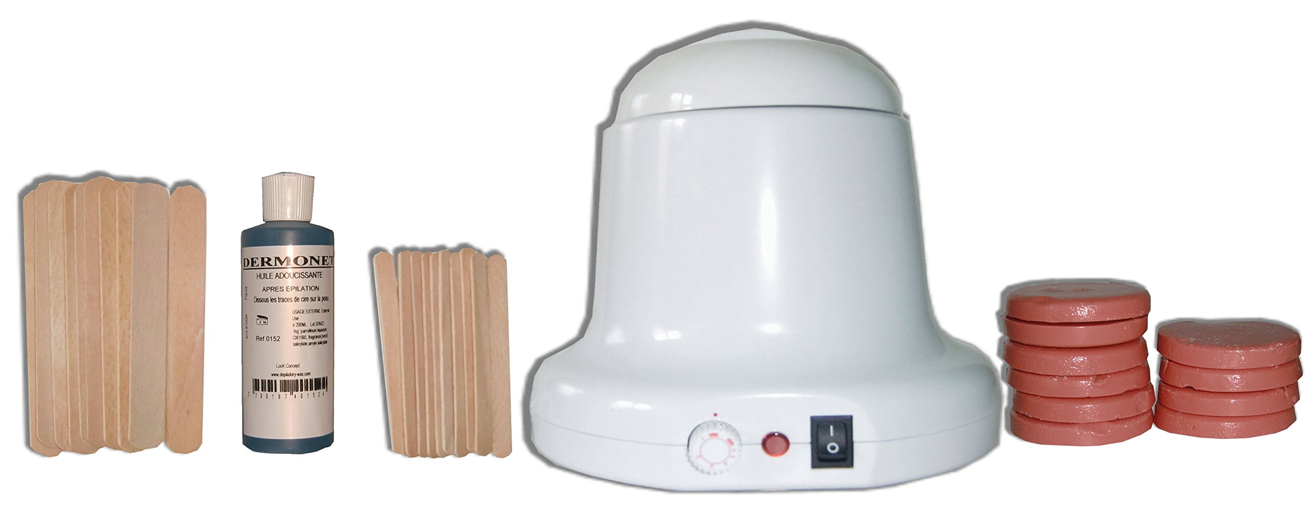 Storepil - zestaw do depilacji woskowej 400 ml Charles Ney - 200 g tradycyjny różowy wosk, szpatułki do ciała, twarz, olej po depilacji. Gotowy do użycia zestaw do depilacji