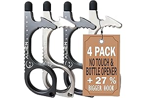 Kootie Key 4-Pack: Touchless Tool with Stylus and Bottle Opener