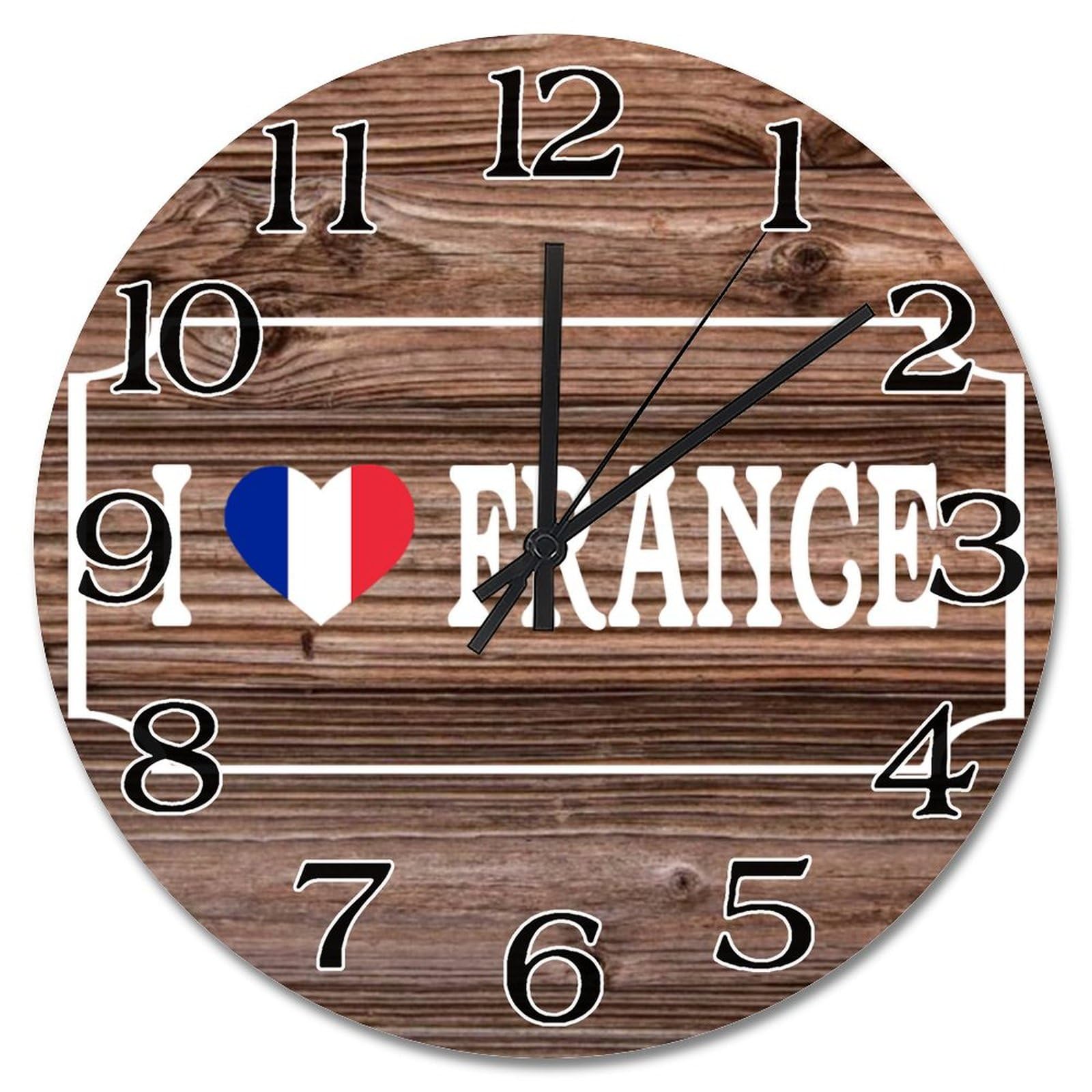 Horloge murale de ferme rétro France déco vintage silencieuse 38 cm