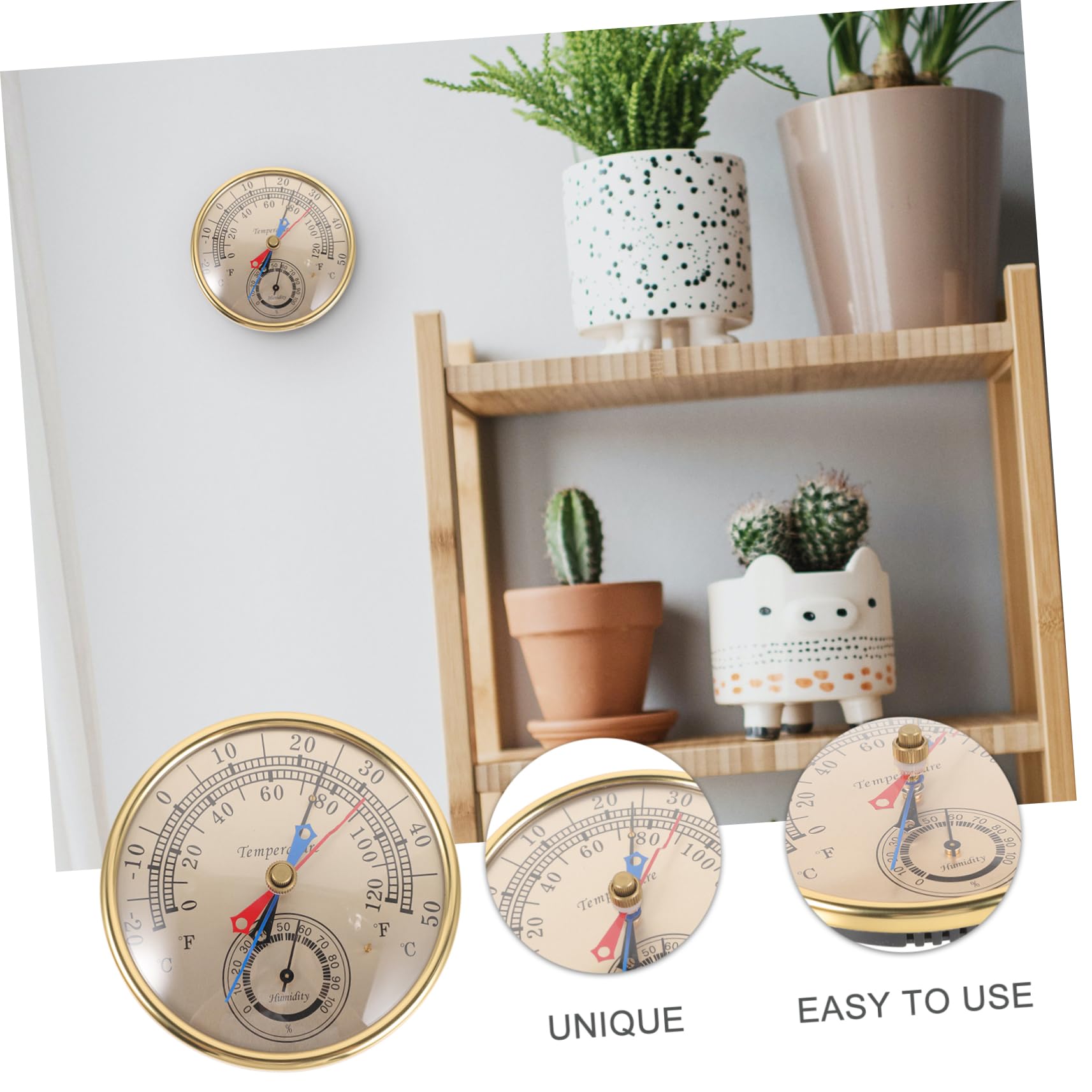 Toddmomy 3 Stück Thermometer- und Feuchtigkeitsmesser Gartenuhren für den Außenbereich wasserdicht Temperatur-Hygrometer Wandhygrometer Außentemperatur-Thermometer Tragbares Hygrometer Glas