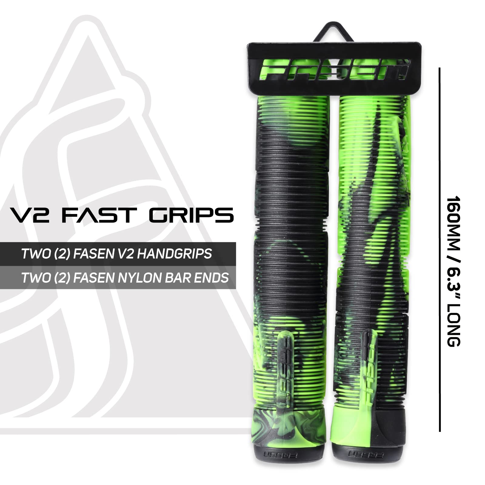 Fasen V2 Fast Grips - Green/Black