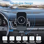 Wireless Car Charger, 15W Qi Fast Charging Auto-Clamping Car Mount, Air Vent Phone Holder Compatible with iPhone, Samsung, LG, Google1