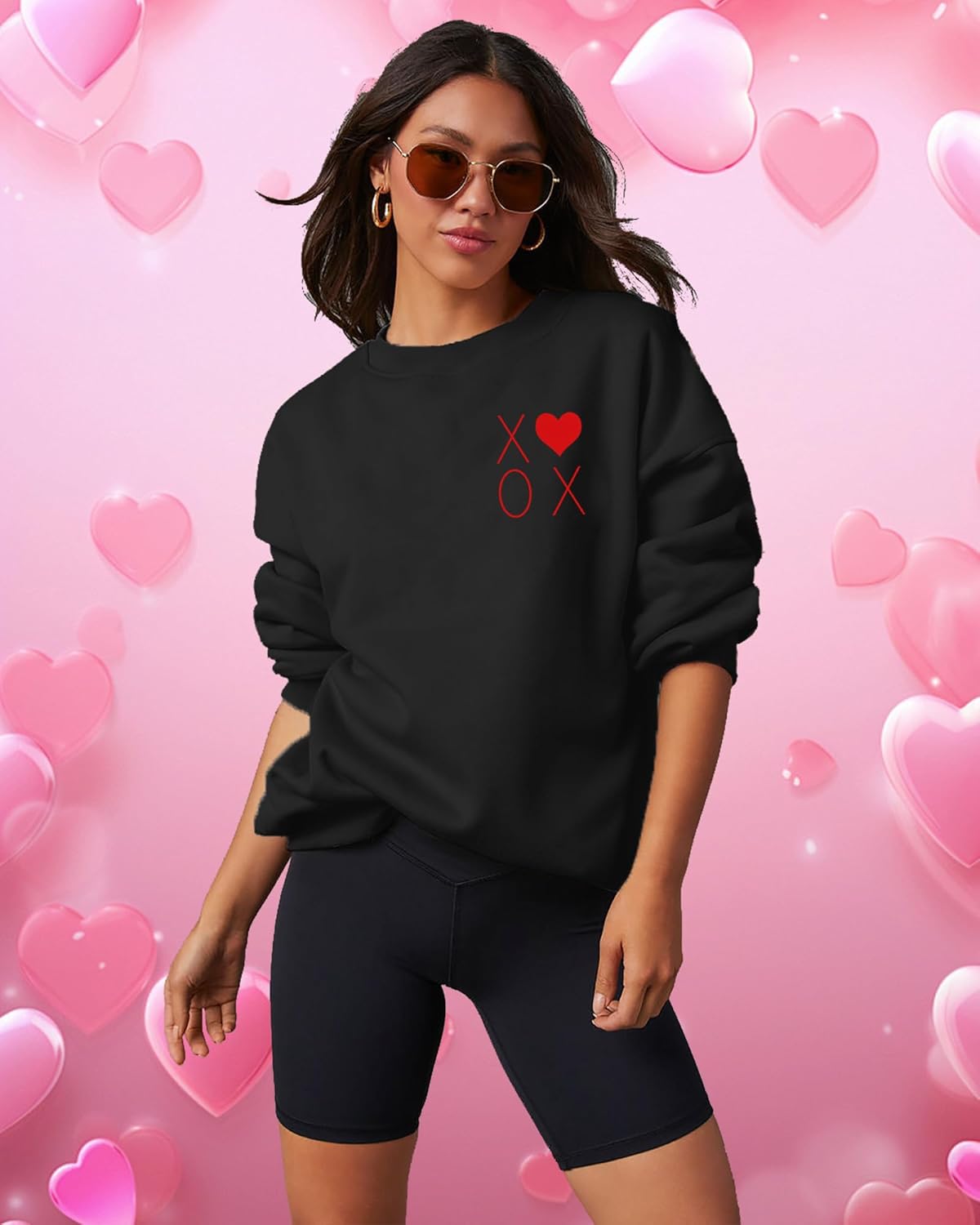 Valentine Shirts for Women Love Heart T Shirt Long Sleeve Valentines Gift Shirt Casual Tee Tops - Image 3