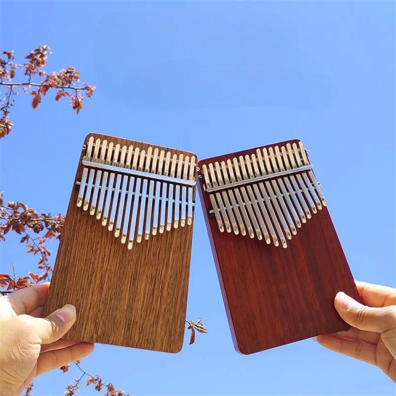 Kalimba Kalimba 17 Klawiszy Instrument Muzyczny Palisander C Panel Z Litego Drewna Przenośny Instrument Muzyczny Pianino Kciukowe(A)