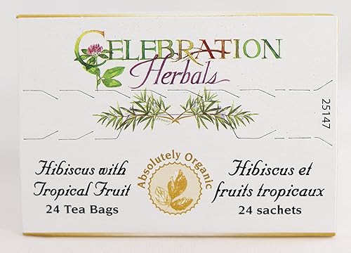 Miniatura 7 de Celebration Herbals Hibisco orgánico con té de frutas tropicales sin cafeína -- 24 bolsas de té 0.99 oz