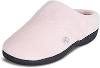 Isotoner Women's Terry Clog Slippers - Memory Foam Comfort, Non-Slip Indoor/Outdoor Soles, Machine Washable