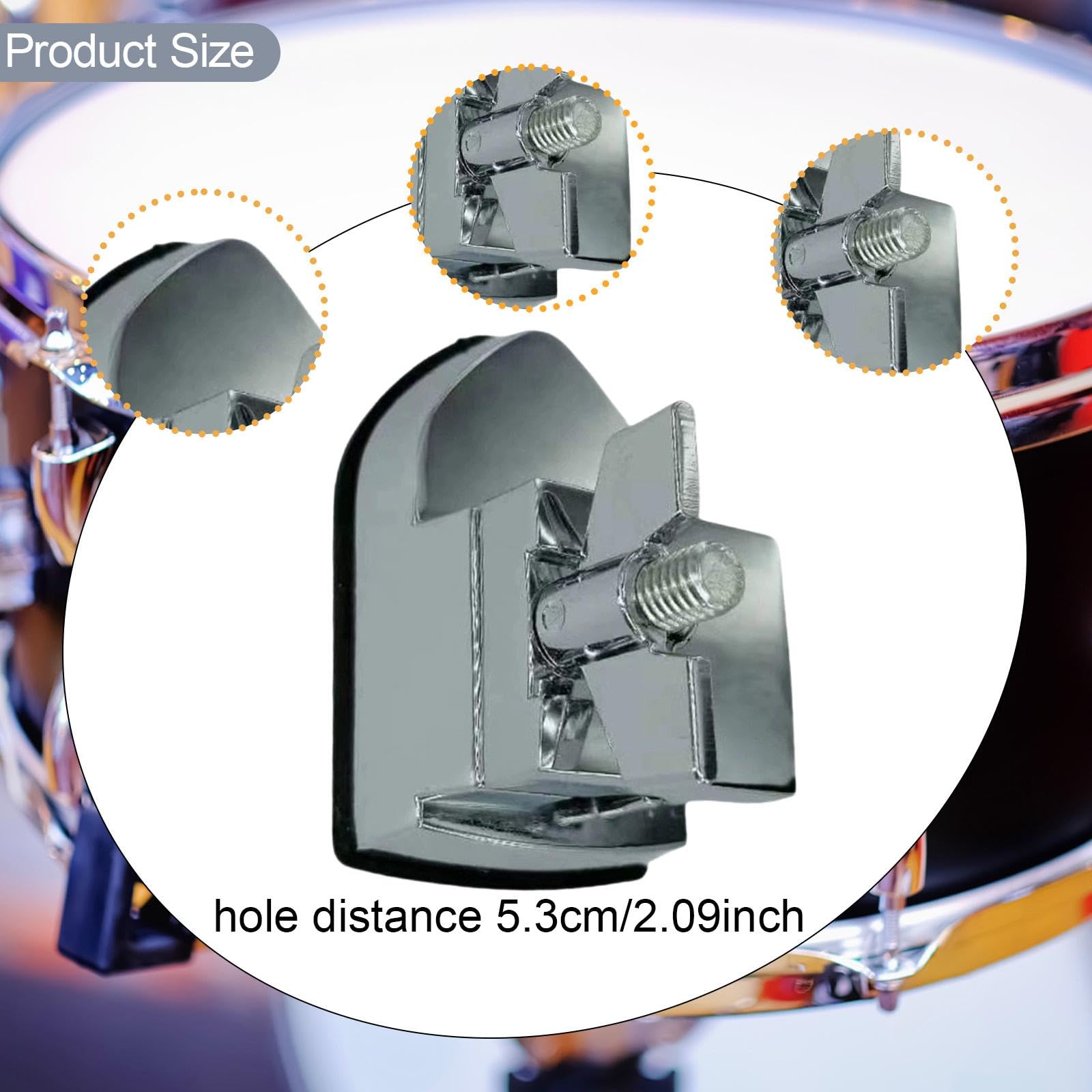 Menolana Bass Drum Leg Mount Support Musical Instrument Accessory Replace Parts Easy to Install Tom Drum Leg Bracket Holder Base Plate, Style B