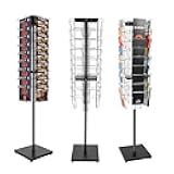 Peakora 36 Pockets 360°Rotating Magazine Rack Holder Floor Comic Book Brochure Display Stand for Magazines, Brochures, Comic Books, Greeting Cards, A4 Documents, Flyers, and Literature