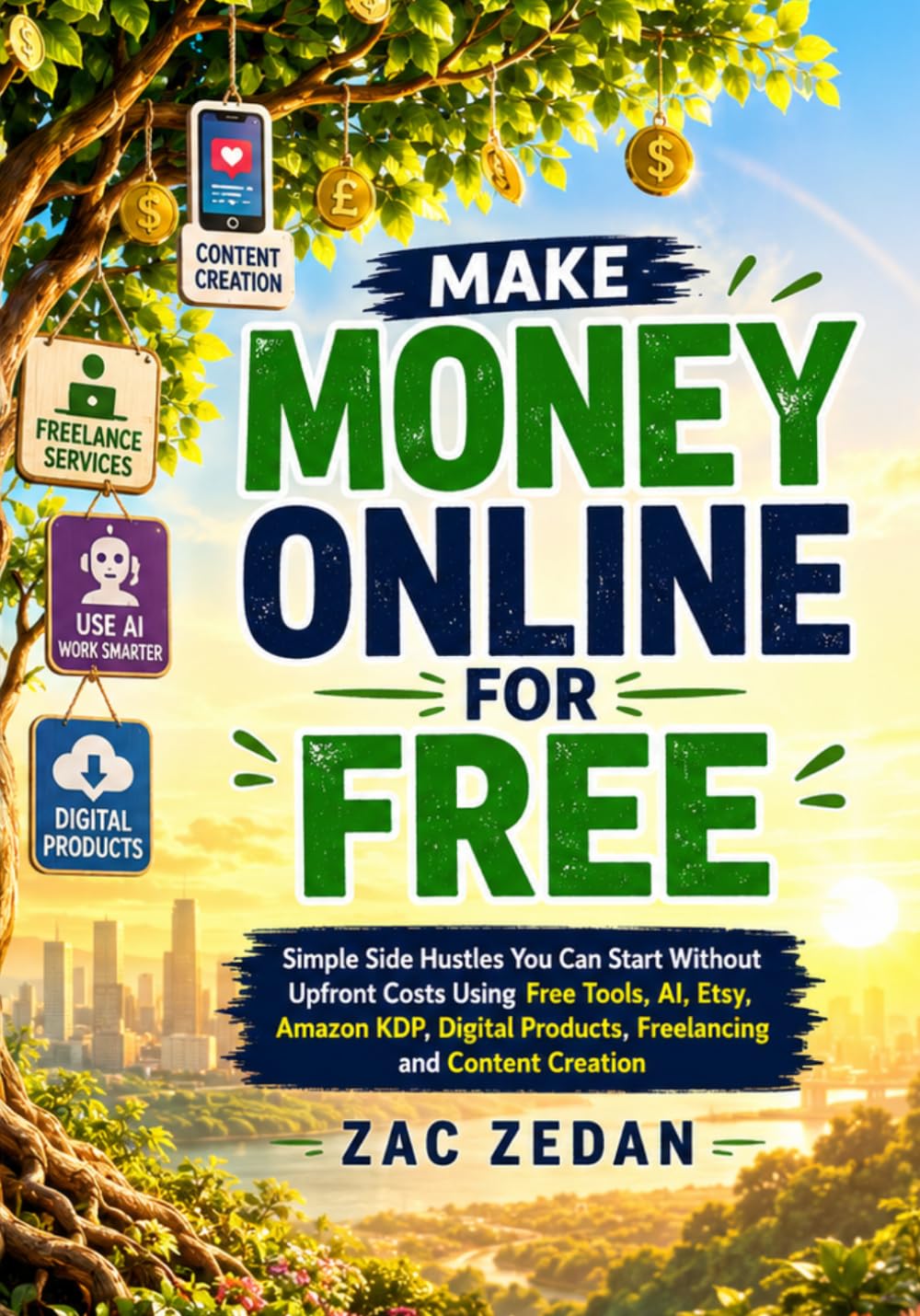 Make Money Online for Free: Simple Side Hustles You Can Start Without Upfront Costs Using Free Tools, AI, Etsy, Amazon KDP, Digital Products, Freelancing and Content Creation